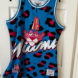 Blue Pink Panther Kids Tank Top